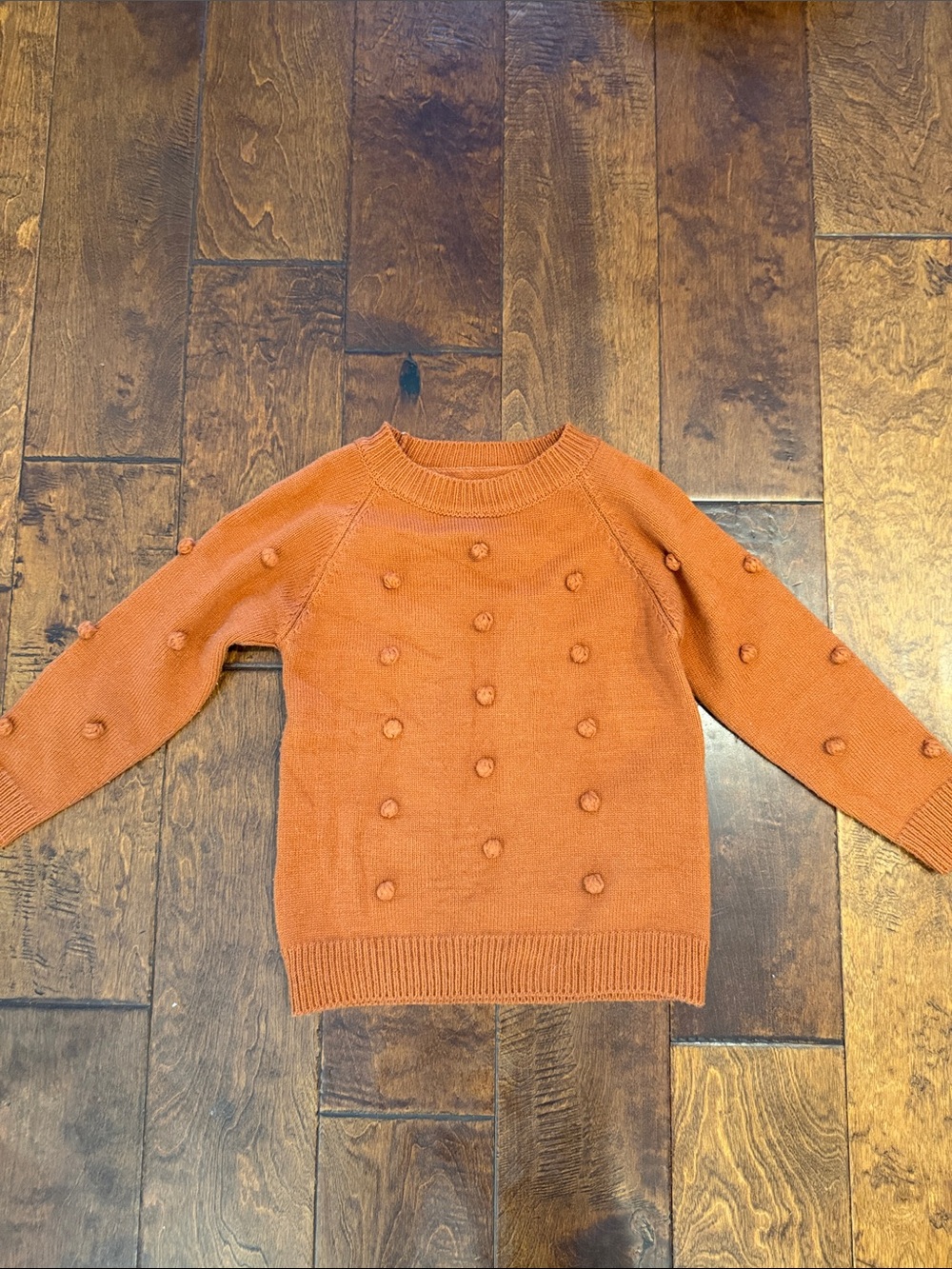 Girls “Pom-Pom” Detail Sweater